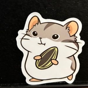 HAMSTER WITH SUNFLOWER SEED STICKER